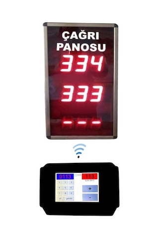 Dokunmatik Ekran Kumandalı 3 Satır Kablosuz Fastfood Sıramatik Numaratör Sistemi