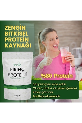 Pirinç Proteini Tozu 250 G // Yüksek Protein Oranı // %80 Protein