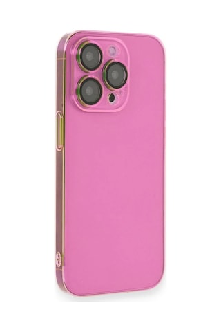 Newface - 304 - iPhone Uyumlu 13 Pro Max Kılıf Armada Lensli Kapak - Csmo-tex - - Pembe