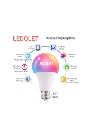 Ledolet 9W Rgb + Cct Beacon Bluetooth Led Ampul