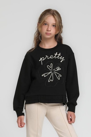 Xo Kids Kız Çocuk Sweatşirt 10-14 Yaş 36074 Siyah