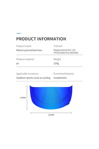 Novahub Ls2 Ff352/384/351/369/802 Tam Yüz Kask İçin Koyu Gri Rüzgar Kalkanı Kask Vizörü/