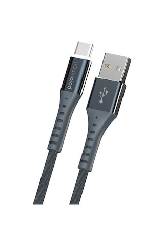 Polosmart Psm26 Type-C Led Aydınlatmalı Şarj Ve Data Kablo Siyah