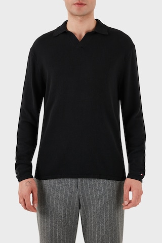 Tommy Hilfiger Erkek Polo Yaka Sweat Mw0mw40444 Bds Siyah Siyah