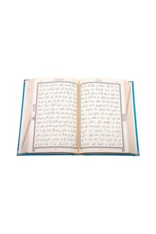 Çanta Boy Kadife Kur'An-I Kerim (Turkuaz. Yaldızlı. Mühürlü) N11.1727