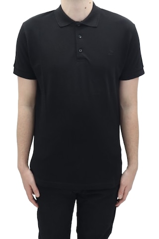 Santa Dmctekstil Erkek Dior Düz Spor Kesim Dar Kalıp Cepsiz Polo Yaka T-shirt Siyah