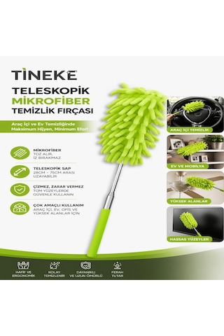 Tineke Teleskobik Mikrofiber Araç Içi Ve Temizlik Fırçası Çok Renkli