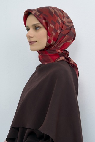 Saf İpek Sura Eşarp-2026 İlkbahar-yaz- 950700d Bordo