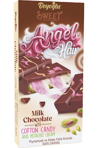 Beyoglu Angel Hair Pişmaniye Ve Antep Fıstık Dolgulu Sütlü Çikolata 170 G