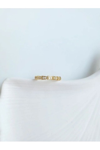 Vip Gold Taşlı Ayarlanabilir Yüzük Altın