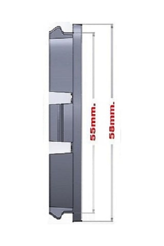 Jant Göbeği 58/55 Karbon Zemin Aluminyum Etiket 4lü Set 55mm Yuva