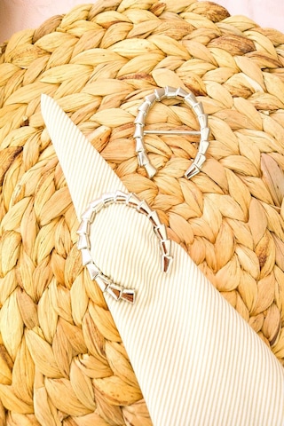 6 Adet Açık Gümüş Metal Nal Peçete Yüzüğü