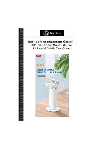 Özel Seri Aromaterapi Özellikli 90 Dönebilir Masaüstü Ve El Fanı Günlük Yaz Cihaz