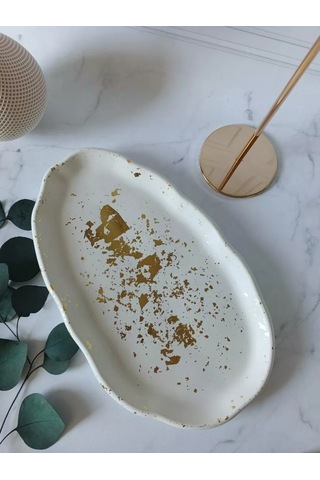 Cre Art Dekoratif Stand Alçı Aksesuar Tepsi 150202710 Gri