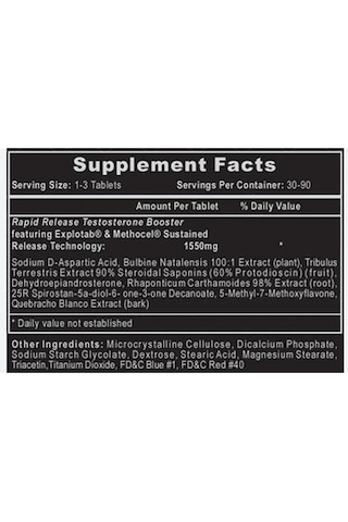 Hitech Bulasterone Daa Aspartic Acid + Tribulus Testo Booster 90 Tablet