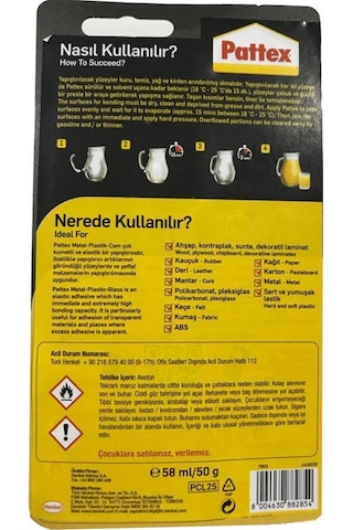 Pattex Kontakt Yapıştırıcı Metal-Plastik-Cam 1419320