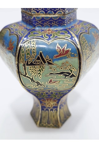 Antika Cloisonne Minyatür Kutu 13cm 173