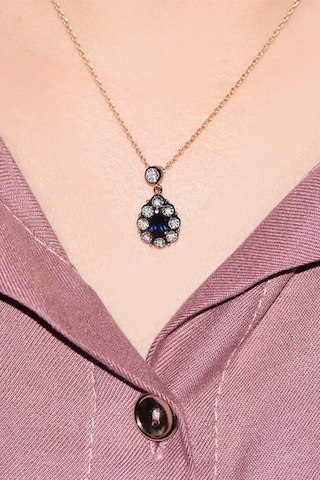 Damla Safir Elmas Kolye