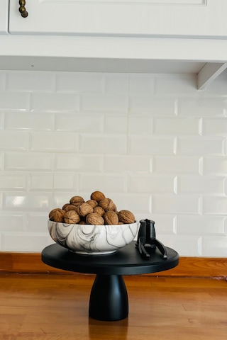 Siyah 2 Li Risus&lucca Top Ayaklı 29 Cm Ve 29 Ahşap Yuvarlak