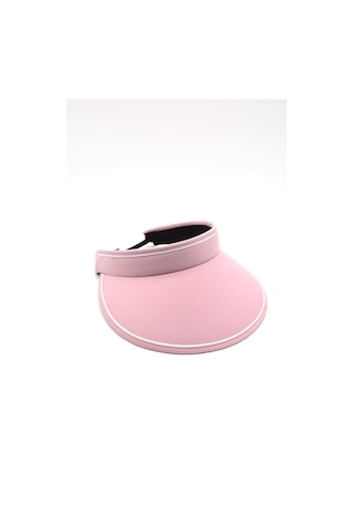 Kadın Geniş Siperli Pembe Vizör Şapka Uv Koruyucu Siperlik - Pembe