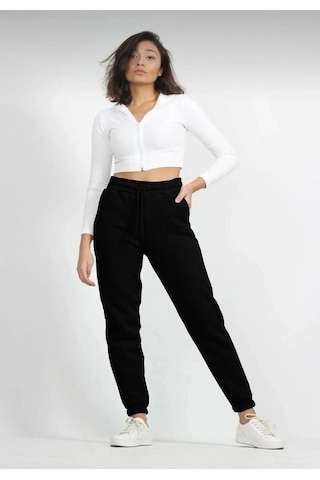 Lion Company Unisex 2ip Şardonlu Kışlık Eşofman Altı Esf01 Siyah