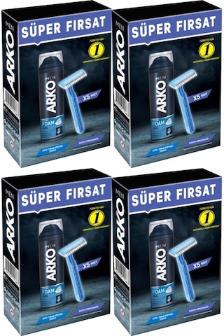 Arko Men Banyo 5 Adet + Cool Köpük Pro 200ml 4 Lü Set
