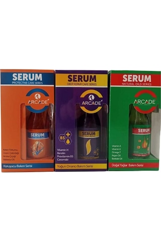 Arcade Deep Repair + Natural Oil + Protective Care Saç Serumu 3 x 100 ML