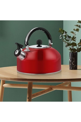 Islık Çayı Su Isıtıcısı Paslanmaz Çelik 410, İnfuser Ve Kayma Saplı Çaydanlık Sobası Üstü Çelik