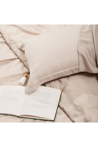Linens X Tencel Lyocell Çift Kişilik Lastikli Çarşaf Bej