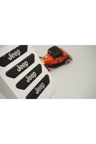 Jeep Logo Kapı Kenarı Koruma Metalize Damla Desen 3M Band