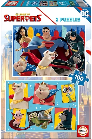 Educa 2x100 Disney Süper Evcil Hayvanları Puzzle - Kız Ve Erkek Çocuk - 6-8 Yaş 1 Adet