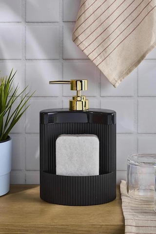 Perotti Montana 16509 Oval Sıvı Sabunluk Siyah 540 ML Siyah