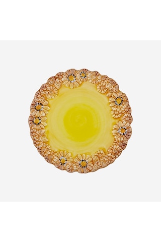 Edelweiss İtaly Sarı Seramik Kahvaltı Tabağı 22 Cm