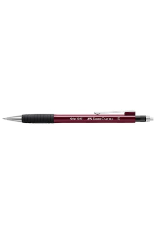 Faber-Castell Grip 1347 Versatil Kalem, 0.7 mm, Bordo, Ergonomik Tutuş, Yaylı Uç, Uzun Silgi, Modern Tasarım