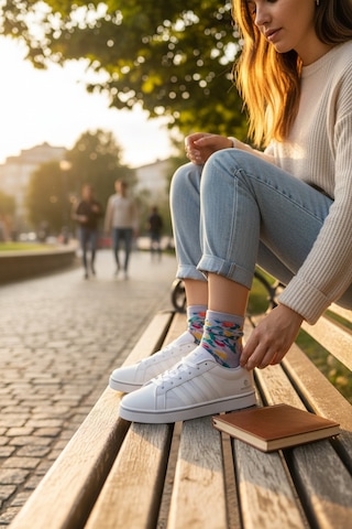 Enoch Court 3.0 Model Üç Bant Detaylı Ve Kontrast Tabanlı Erkek Casual Sneaker Beyaz