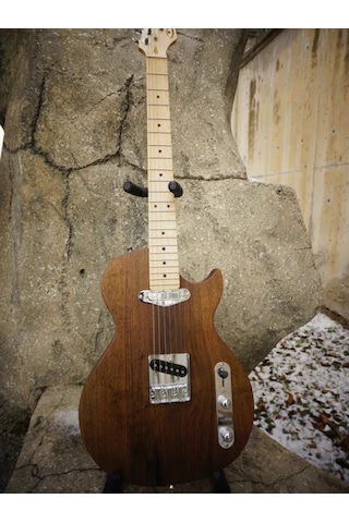 Elektro Gitar Custom Epoksi & Yıllanmış Ağaç Kişiye Özel Doğal Ahşap