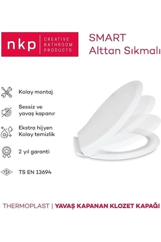 Nkp Smart Thermoplast Yavaş Kapanan Klozet Kapağı - Nkp0303