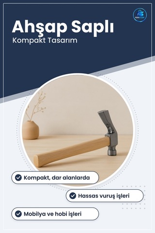 Mini Çekiç Ahşap Saplı Hassas Sandıkçı Tamir Atölye Hırdavat Alet