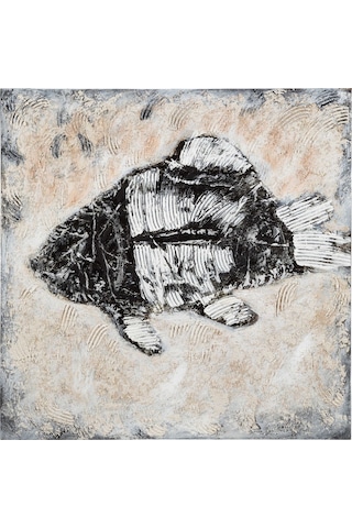 Fossıl Fısh Yağlıboya Tablo 100x100cm