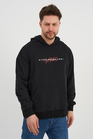 Alexander Gardi Alexandergardı Özel Unisex Baskılı Kapüşonlu Kanguru Cepli Sweatshirt Unx-0017602 Siyah