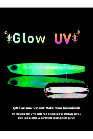 Jig, Zoka, Suni Yem, Glow Uv Metal Jig, 40gr 9cm Tide 40