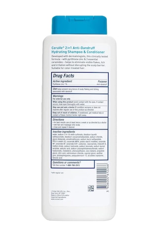 Cerave 2si 1 Arada Kepeğe Karşı Nemlendirici Şampuan + Saç Kremi 355ml Tüm Saçlar