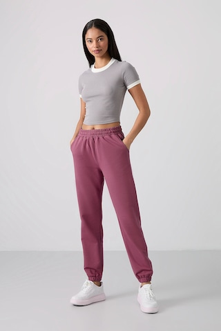Tommy Life Soft Vişne Cepli Yüksek Bel Rahat Form Lastik Paça Kadın Eşofman Alt - 94583