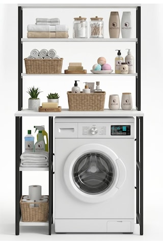 Kenzlife Çamaşır Kurutma Makinesi Dolabı Istranca Byzsyh 180 070 60 Mat Suntalam Metal Siyah Boya