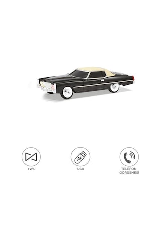 Bluetooth Hoparlör Cadillac 1969 Görünümlü Retro Klasik Araba Tasarımlı 10w Fm Usb Tws Speaker D83