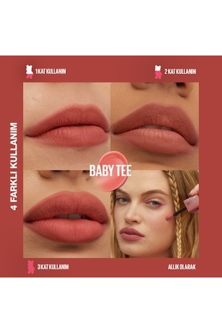 Uzun Süre Kalıcı Likit Mat Tint, 25 Baby Rengi İle 00