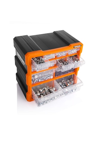 Super Bag Monoblok Çekmece Seti 12'Li Hobby Organizer Seti