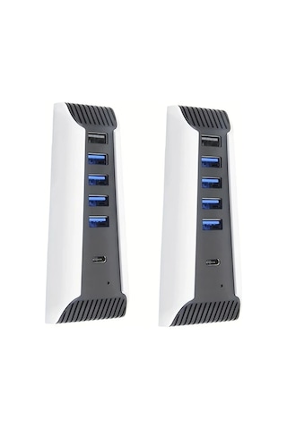 Xuweiwei Ps5 Hub Usb Yuksek Hizli Docking Istasyonu 2 Adet 4 Usb Port 1 Sarj Portu 1 Type C Uyumlu
