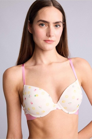 Defacto Meyve Desenli Kaplı Pedli Balenli Bra H4859ax26spwt16 Beyaz-wt16