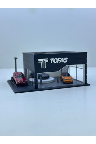 1/64 Ölçekli Tofaş Diorama Tasarımlı Araç Sergileme Garajı 3d Baskı